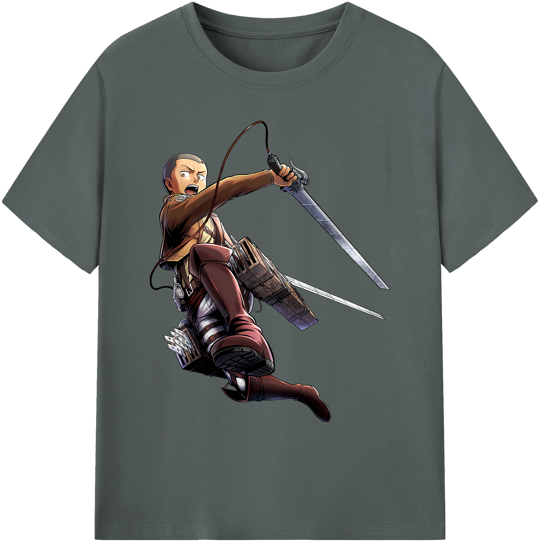 （画像用） 進撃の巨人 コニー·スプリンガー Attack on Titan Connie Springer 綿100％ メンズ半袖Tシャツ｜肌触りやわらか＆通気性